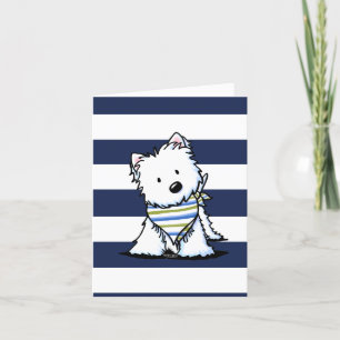 Remerciements Carte de note nautique Westie Terrier