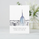 Remerciements Carte de note New York Empire State Building (Debout devant)