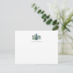 Remerciements Carte de note personnalisée Arbres À feuillage per