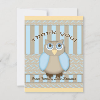 Remerciements Carte de note Petit Hibou