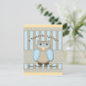Remerciements Carte de note Petit Hibou (Debout devant)