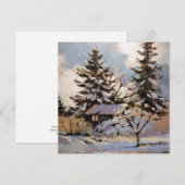 Remerciements Carte de note plat carré (Devant / Derrière)