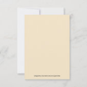 Remerciements Carte de note plat illustrée vintage Papillon (Dos)