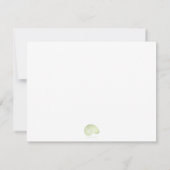 Remerciements Carte de note plat Nautilus vert clair (Dos)