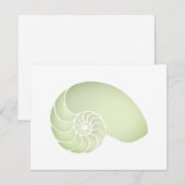 Remerciements Carte de note plat Nautilus vert clair (Devant / Derrière)