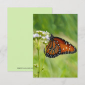 Remerciements Carte de note plat Queen Butterfly Art (Devant / Derrière)