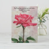 Remerciements Carte de note plat Rose Blessing Faith (Debout devant)