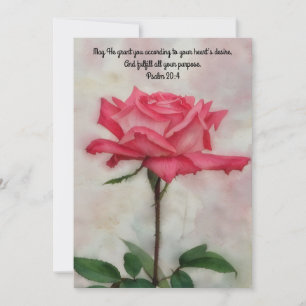 Remerciements Carte de note plat Rose Blessing Faith
