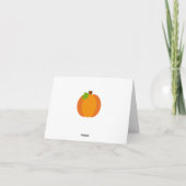 Remerciements Carte de note pliée du Citrouille de tracteur (Dos)