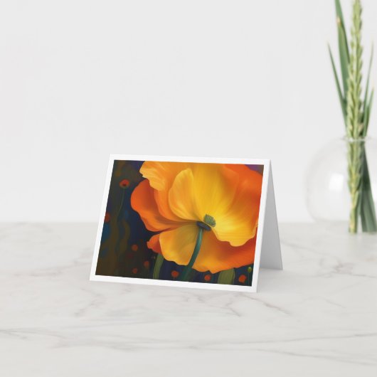 Remerciements Carte de note pliée Rêves de pavot (Devant)