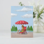 Remerciements Carte de note pour le serviteur et le caniche (Debout devant)