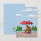 Remerciements Carte de note pour le serviteur et le caniche (Devant / Derrière)