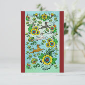 Remerciements Carte de note pour trois canicules à couver des fr (Debout devant)