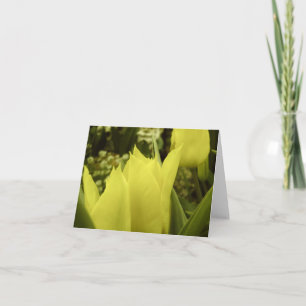 Remerciements Carte de note printemps Tulipes jaunes
