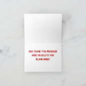 Remerciements Carte de note Race Car Thank you (Intérieur)