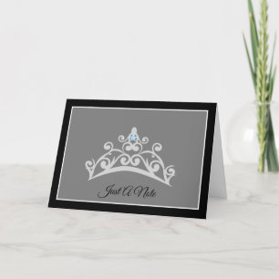 Remerciements Carte de note Silver Tiara Sky Star style Miss USA
