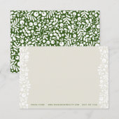 Remerciements Carte de note sur le sable et les baies vertes (Devant / Derrière)