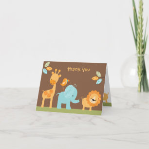Remerciements Carte de note Sweet Safari