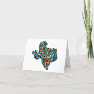 Remerciements Carte de note Texas & Fleurs natives