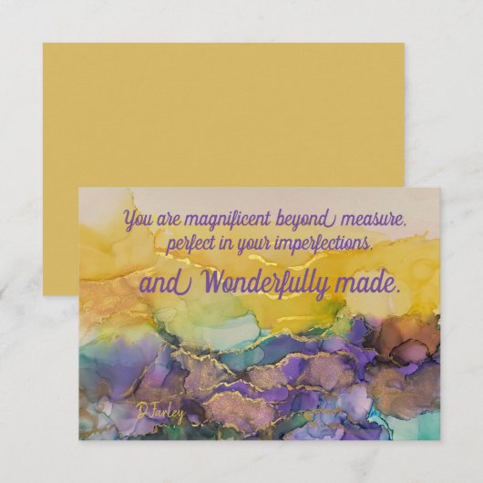 Remerciements Carte de note toutes les occasions (Devant / Derrière)