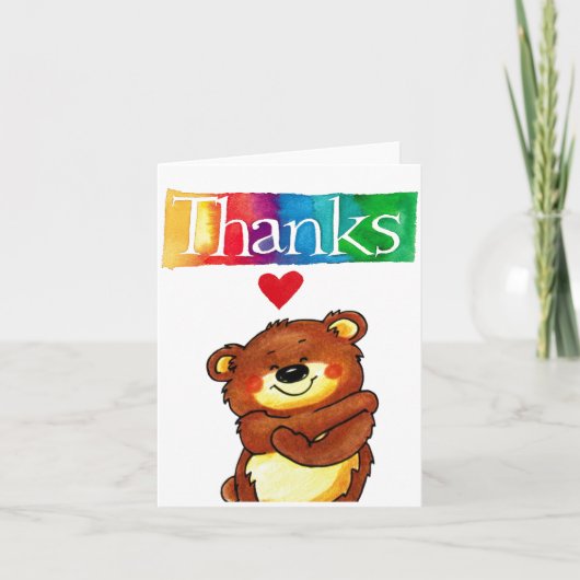 Remerciements carte de note vierge (Devant)