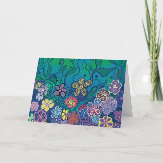 Remerciements Carte de note vierge pliée (Devant)