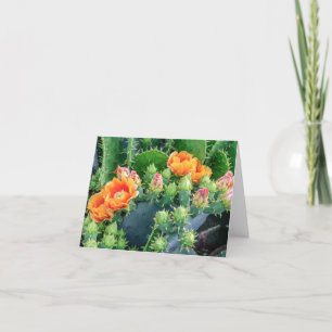 Remerciements Carte de notes joyeux cactus du désert orange