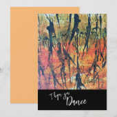 Remerciements Carte de notes pour danseurs Abstraits (Devant / Derrière)