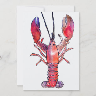 Remerciements Carte de Nouvelle-Angleterre Homard (Intérieur Vid