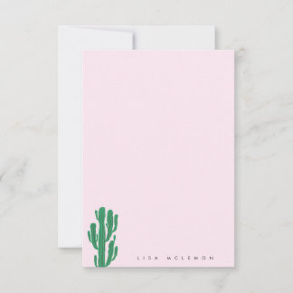 Remerciements Carte de papier à lettres personnalisée CACTUS
