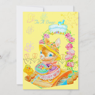 Remerciements Carte de Pâques personnalisée d'une petite-fille.