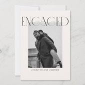 Remerciements Carte de partie Boho Engagement Moderne (Devant)