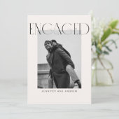 Remerciements Carte de partie Boho Engagement Moderne (Debout devant)