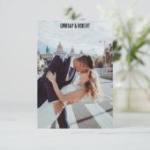 Remerciements carte de photo de mariage (Debout devant)