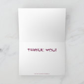 Remerciements Carte de point de vue (Intérieur)