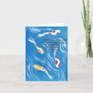 Remerciements Carte de poisson Koi avec la Bible Verse