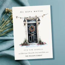 Carte de porte d'entrée d'hiver festive Nous avons