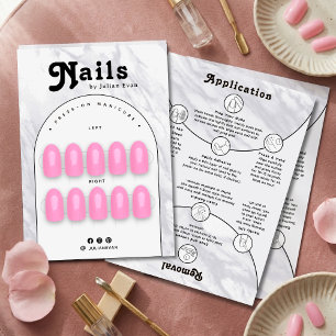 Remerciements Carte de Présentation de Packaging d'Ongles en Mar