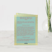 Remerciements Carte de prière de l'Enfant de Prague (Dos)