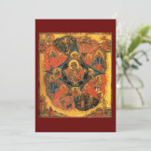 Remerciements Carte de prière de l'icône du Buisson ardent de la (Debout devant)