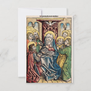 Remerciements Carte de prière de Pentecôte de la Chronique de Nu