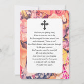 Remerciements Carte de prière funéraire de couleur d'eau vive (Dos)