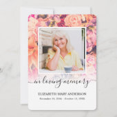 Remerciements Carte de prière funéraire de couleur d'eau vive (Devant)