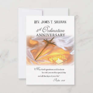Remerciements Carte de prière Nom 5e Croix de l'anniversaire de