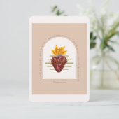 Remerciements Carte de prière Sacré-Coeur (Debout devant)