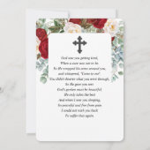 Remerciements Carte de prières funéraires couleur rose rouge (Dos)