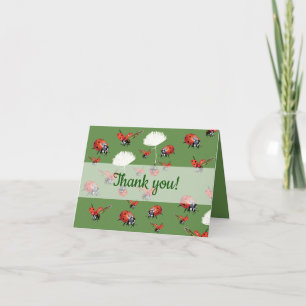 Remerciements Carte de printemps Ladybugs