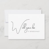 Remerciements Carte de proposition Chic Calligraphy Bridesmaid (Devant)