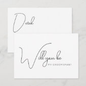 Remerciements Carte de proposition de fabricant de calligraphie  (Devant / Derrière)