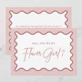 Remerciements Carte de proposition de fille à la frontière vague (Devant / Derrière)